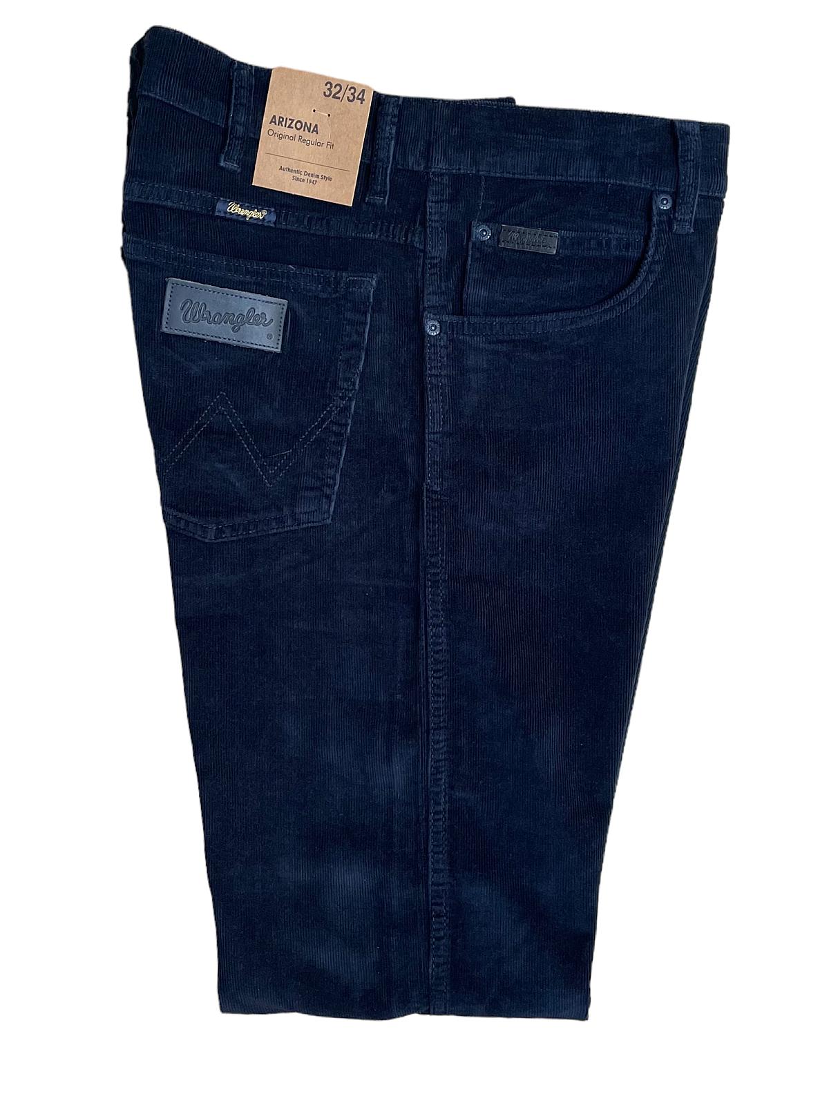 вельветові джинси Wrangler Arizona Dark Blue - темно синій