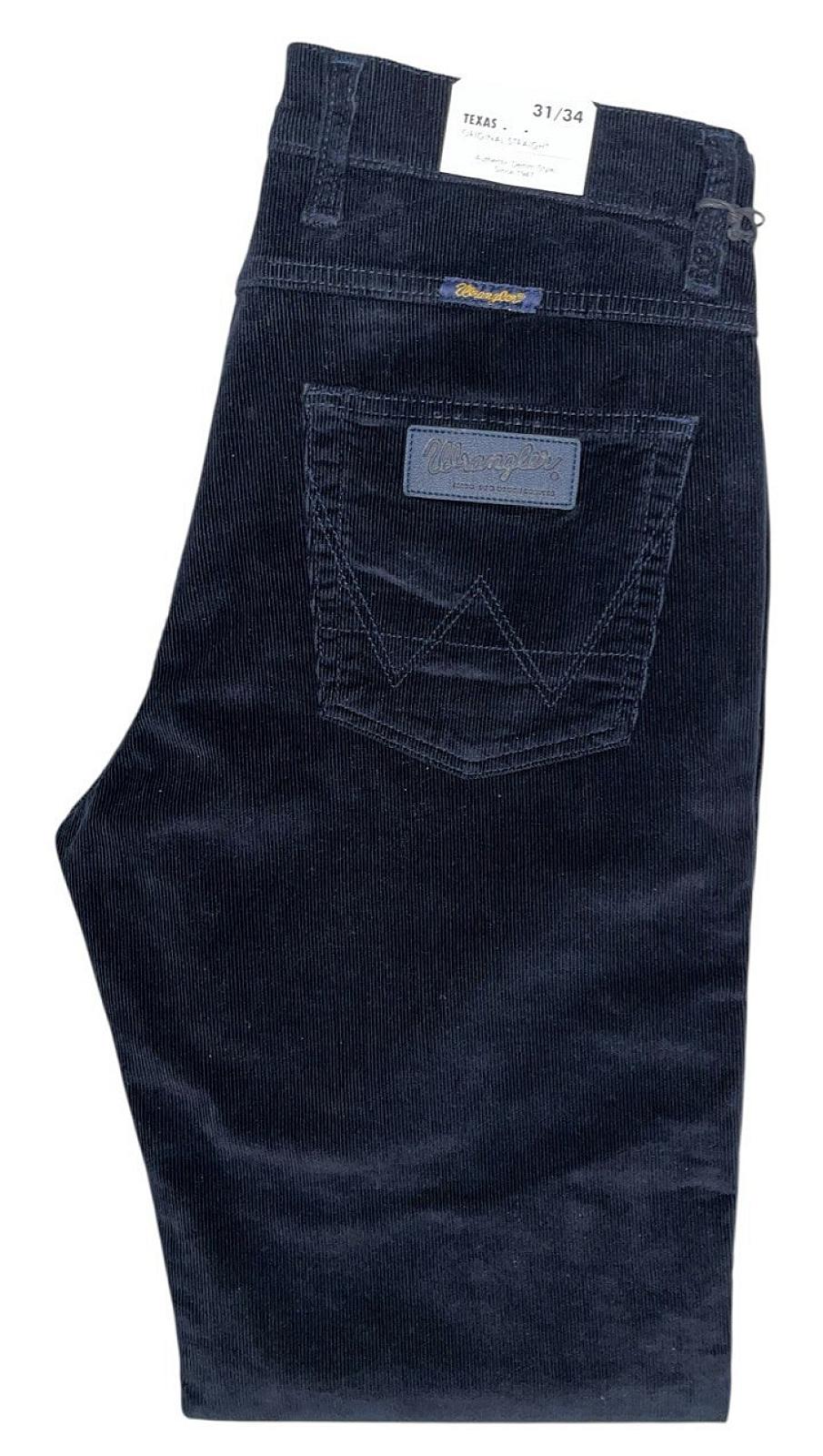 вельветові джинси Wrangler Texas Dark Blue темно-синій