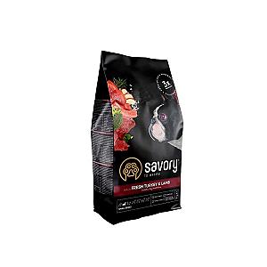 Корм сухий Savory Small Breed rich in Fresh Turkey & Lamb для дорослих собак малих порід зі свіжим’ягням та індичкою