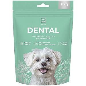 Ласощі для собак WAUDOG Treats Dental Кістка для чистки зубів з м'ятою та прополісом, 112 г