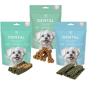 Ласощі для собак WAUDOG Treats Dental Кістка для чистки зубів з м'ятою та прополісом, 112 г