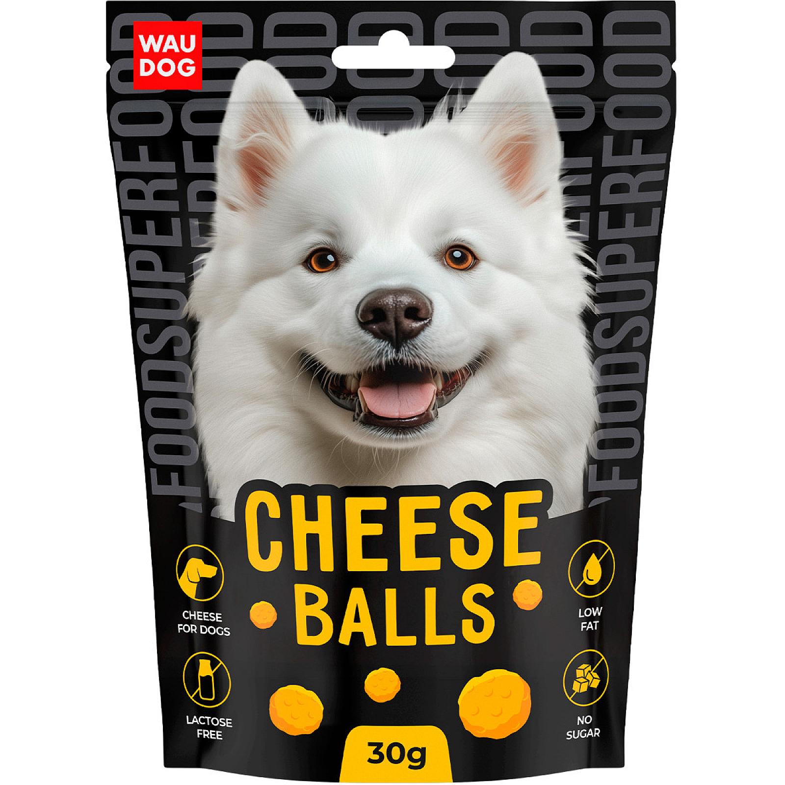 Ласощі для собак WAUDOG Treats Хрусткі сирні кульки, 30 г