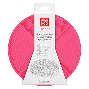 Килимок для злизування і повільного харчування WAUDOG Silicone, 211х211х30 мм, рожевий