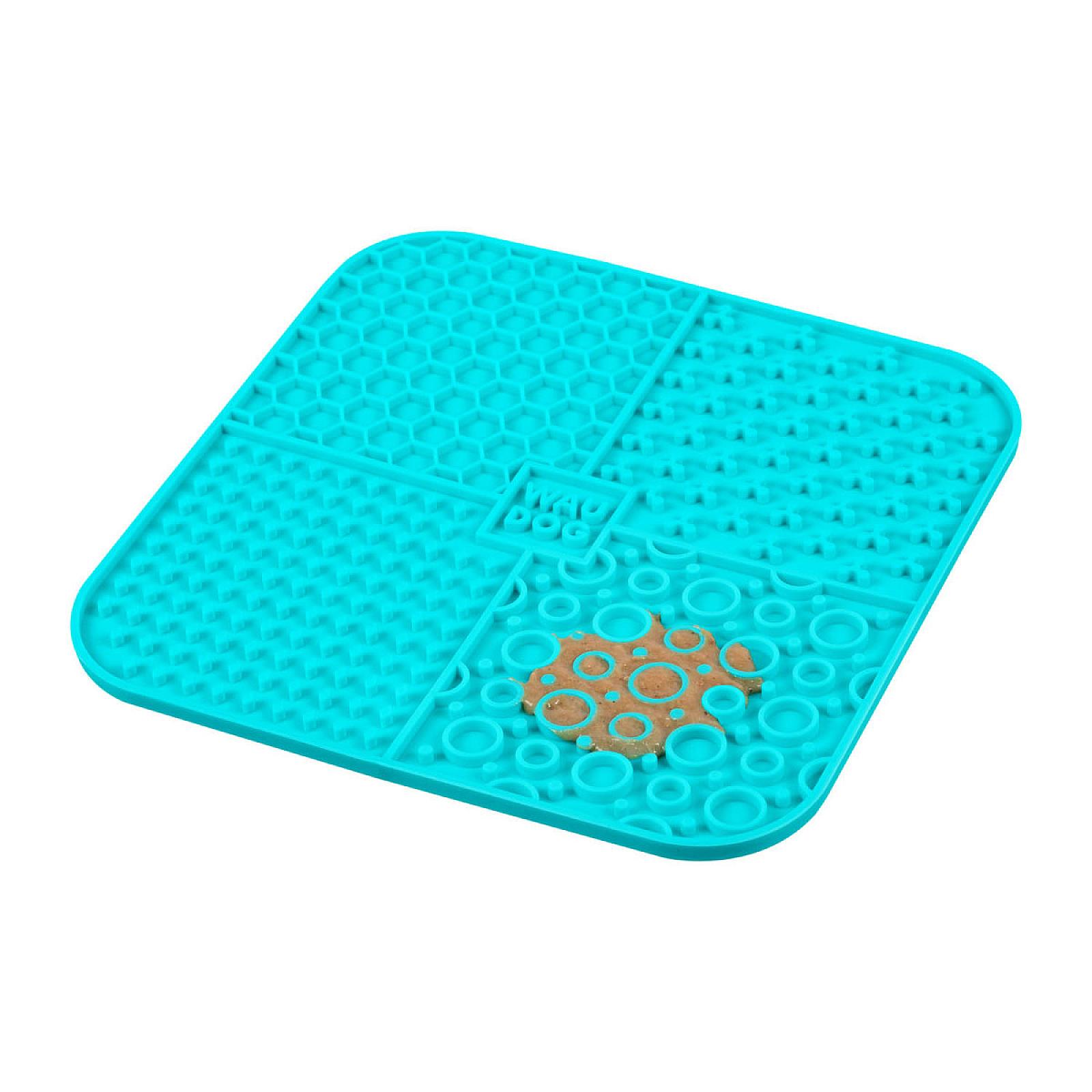 Килимок для злизування WAUDOG Silicone, 190х190х10 мм, блакитний