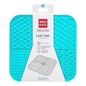 Килимок для злизування WAUDOG Silicone, 190х190х10 мм, блакитний