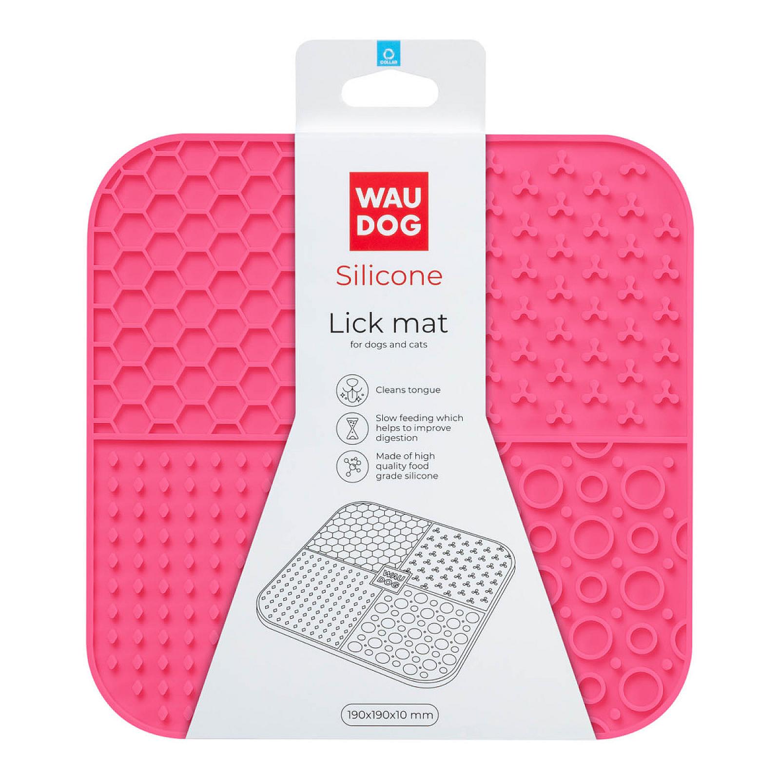 Килимок для злизування WAUDOG Silicone, 190х190х10 мм, рожевий