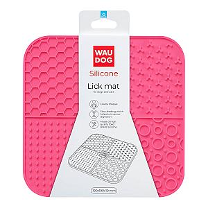 Килимок для злизування WAUDOG Silicone, 190х190х10 мм, рожевий