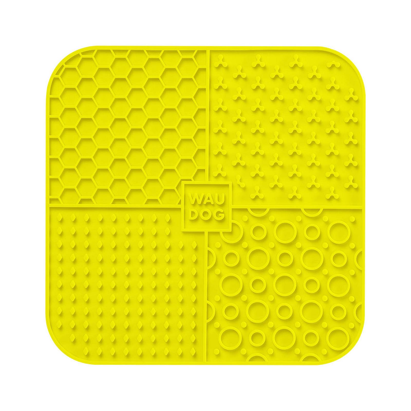 Килимок для злизування WAUDOG Silicone, 190х190х10 мм, жовтий