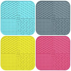 Килимок для злизування WAUDOG Silicone, 190х190х10 мм, жовтий