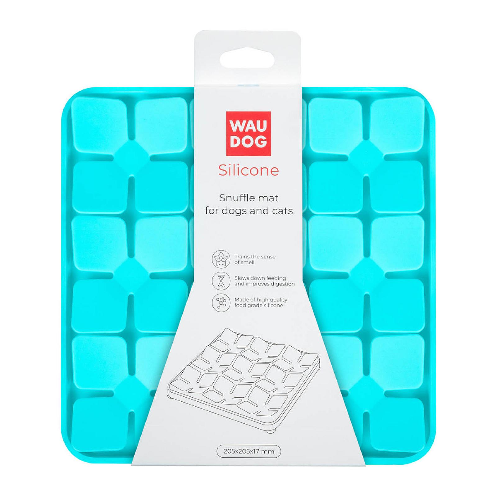 Килимок для пошуку корму WAUDOG Silicone, 205х205х17 мм, блакитний