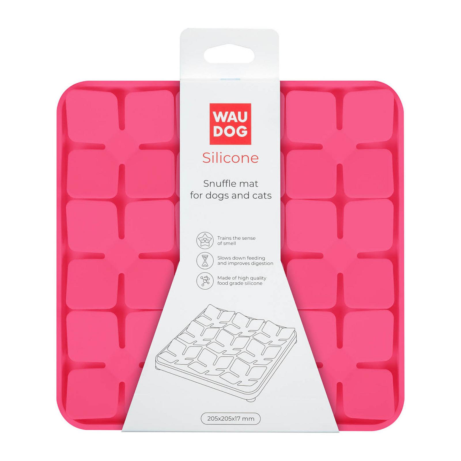 Килимок для пошуку корму WAUDOG Silicone, 205х205х17 мм, рожевий