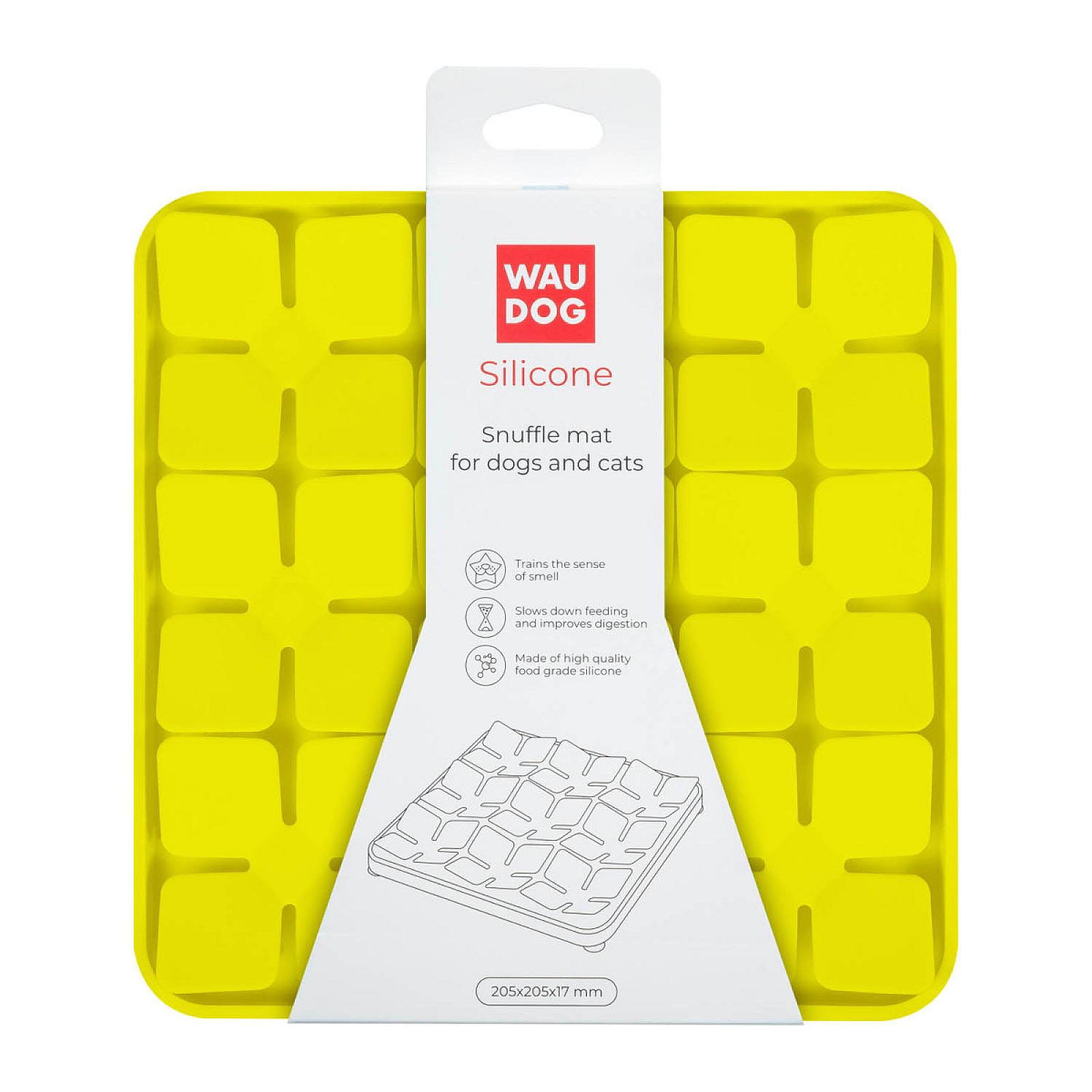 Опис Килимок для пошуку корму WAUDOG Silicone, 205х205х17 мм, жовтий