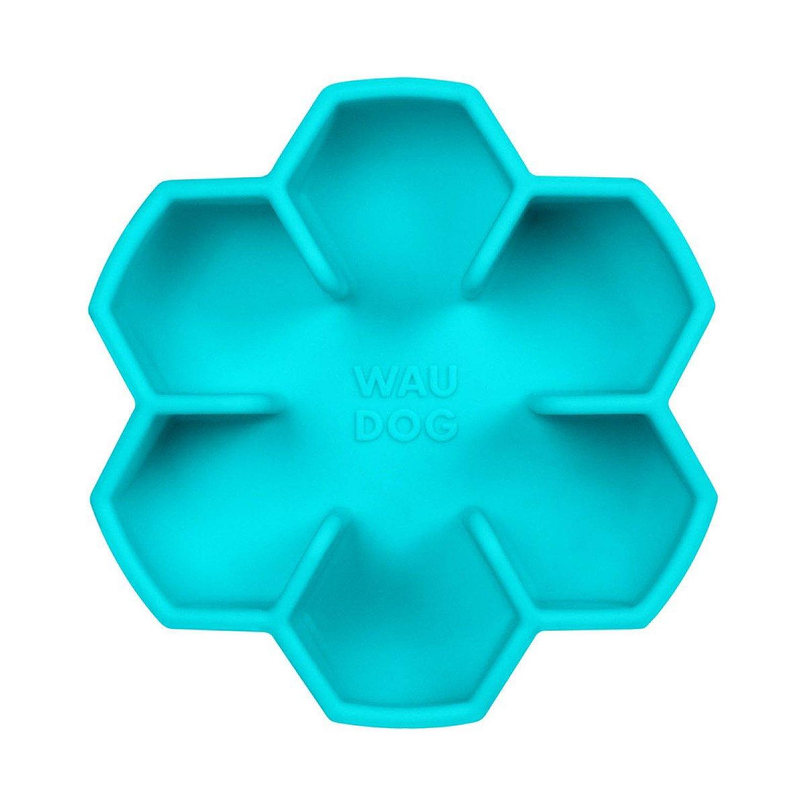 Миска для повільного харчування WAUDOG Silicone, 450 мл, блакитна