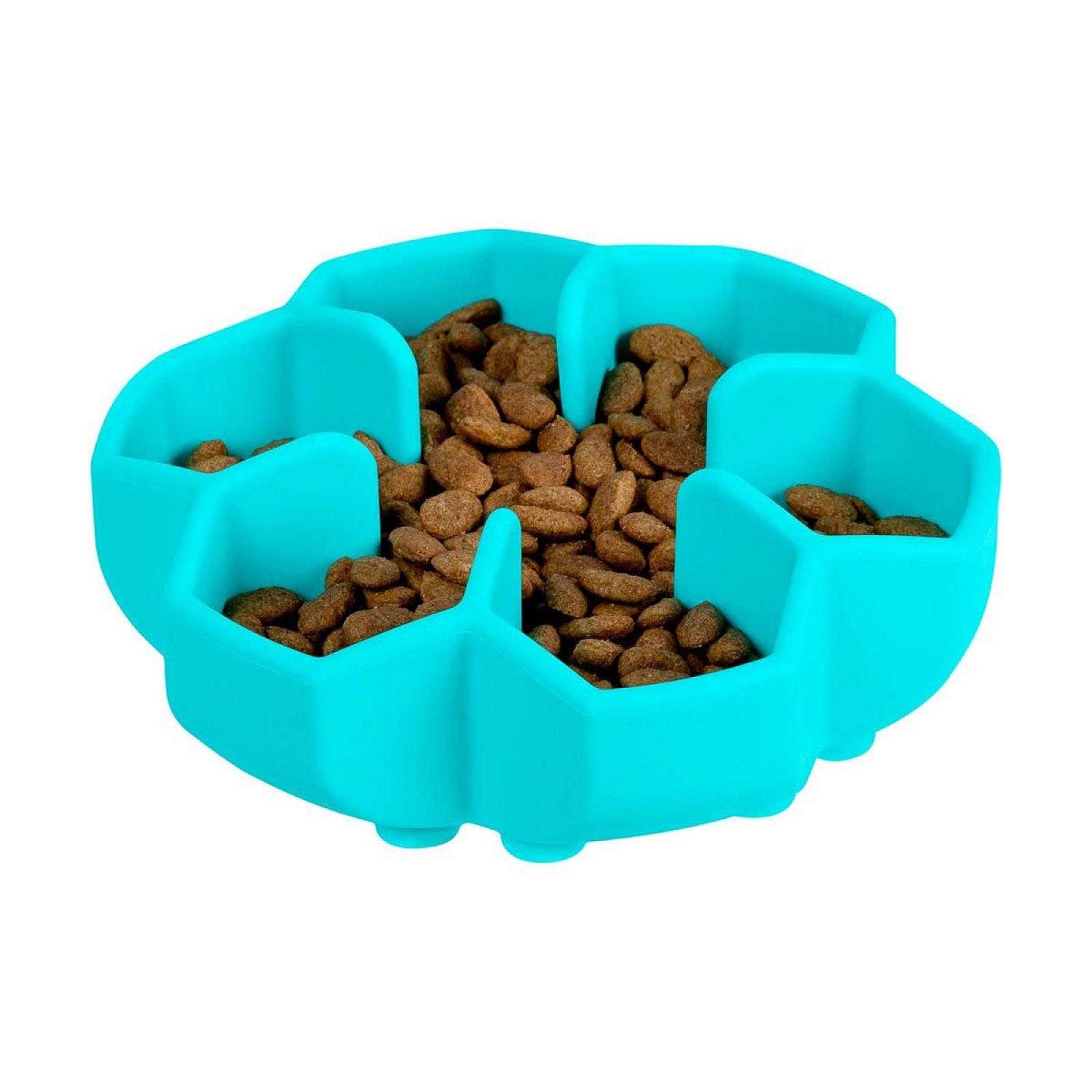 Миска для повільного харчування WAUDOG Silicone, 450 мл, блакитна