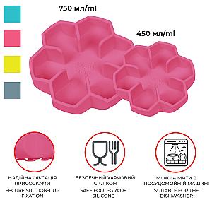 Миска для повільного харчування WAUDOG Silicone, 450 мл, рожева