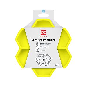 Миска для повільного харчування WAUDOG Silicone, 450 мл, жовта