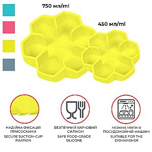 Миска для повільного харчування WAUDOG Silicone, 450 мл, жовта