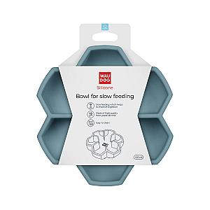 Миска для повільного харчування WAUDOG Silicone, 450 мл, сіра