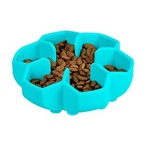 Миска для повільного харчування WAUDOG Silicone, 750 мл, блакитна