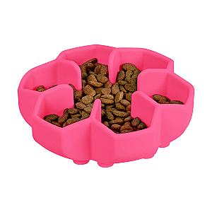 Миска для повільного харчування WAUDOG Silicone, 750 мл, рожева
