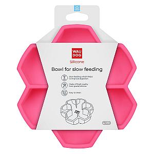 Миска для повільного харчування WAUDOG Silicone, 750 мл, рожева