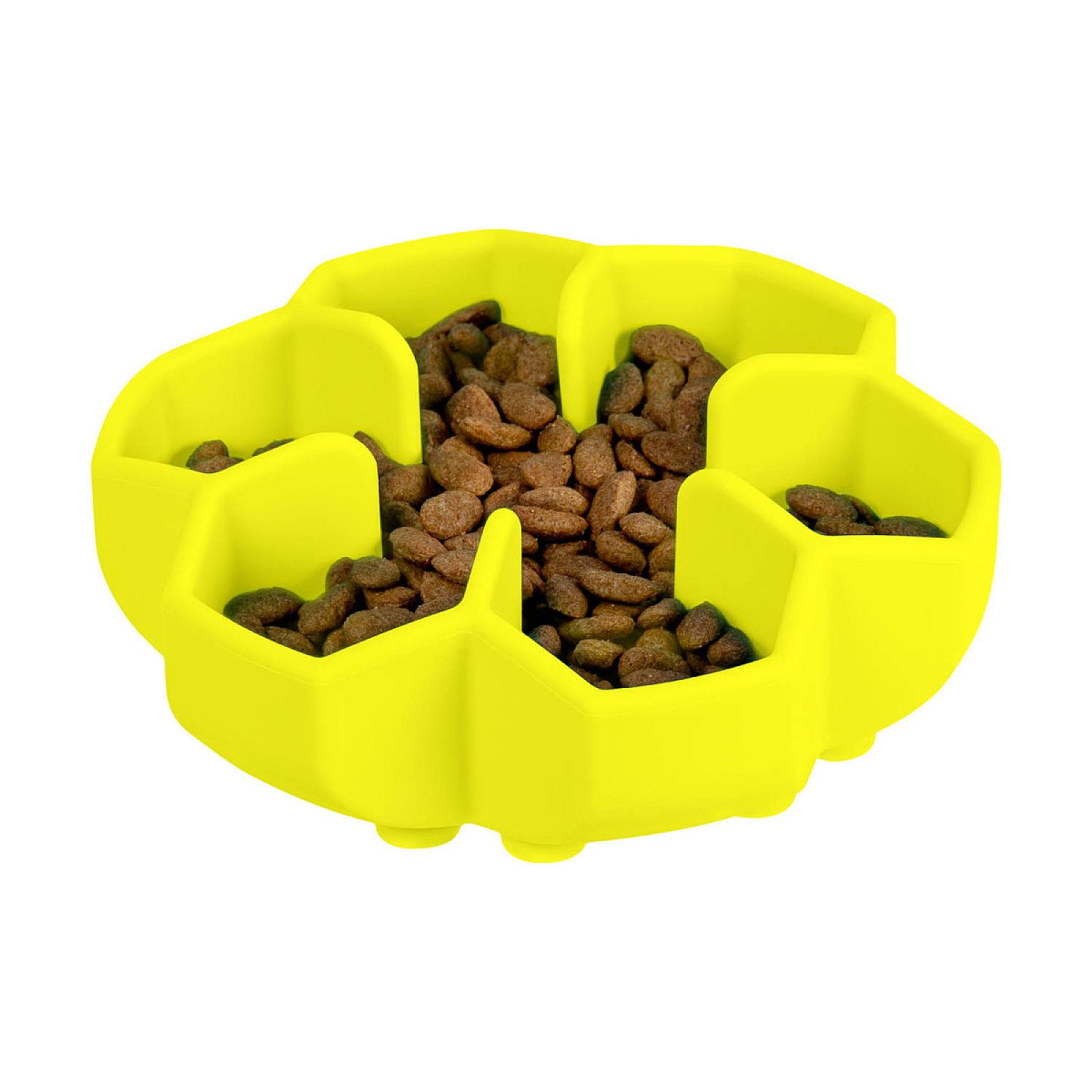Миска для повільного харчування WAUDOG Silicone, 750 мл, жовта