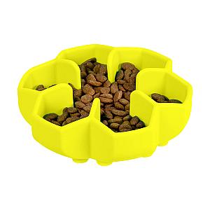 Миска для повільного харчування WAUDOG Silicone, 750 мл, жовта