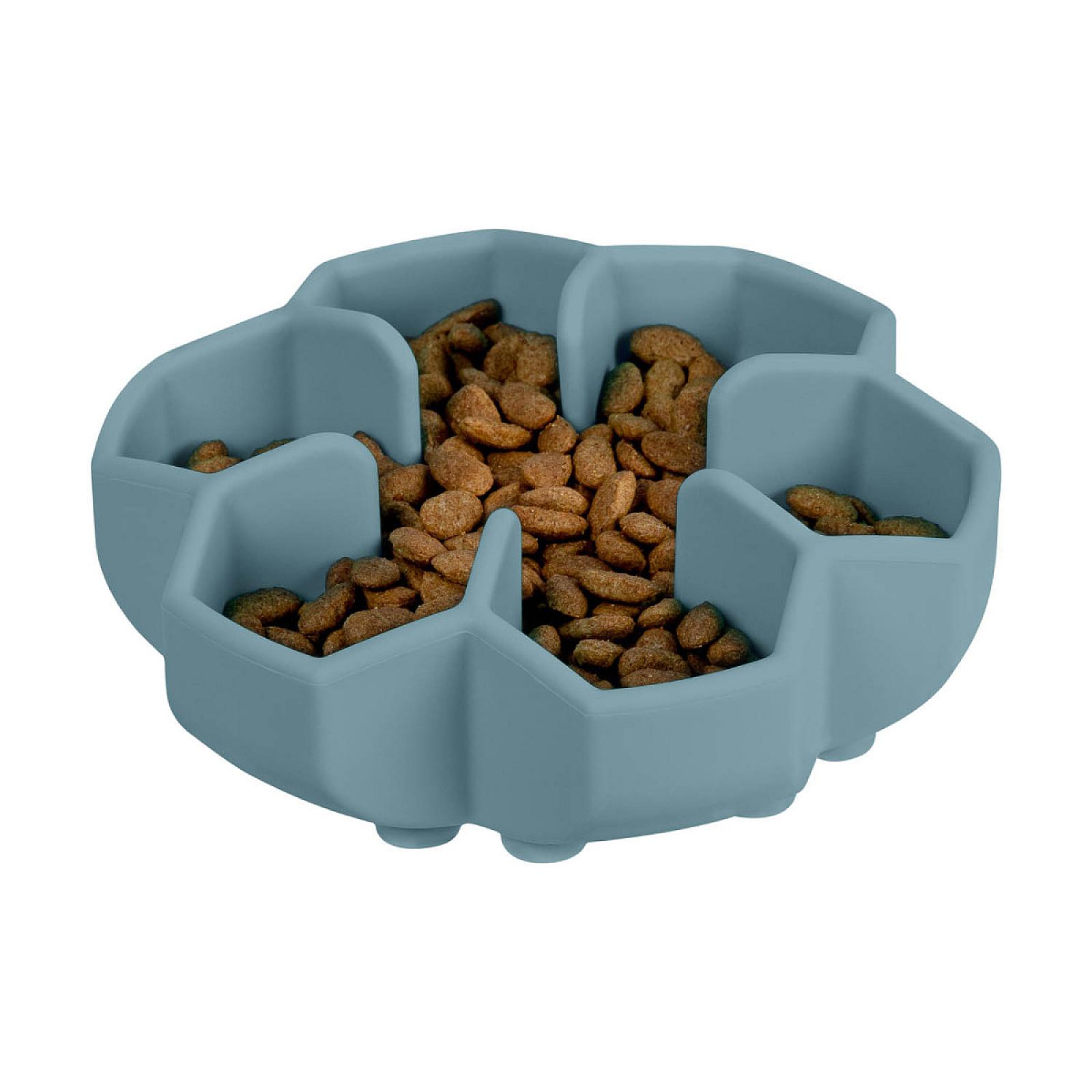 Миска для повільного харчування WAUDOG Silicone, 750 мл, сіра