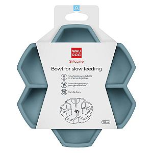 Миска для повільного харчування WAUDOG Silicone, 750 мл, сіра