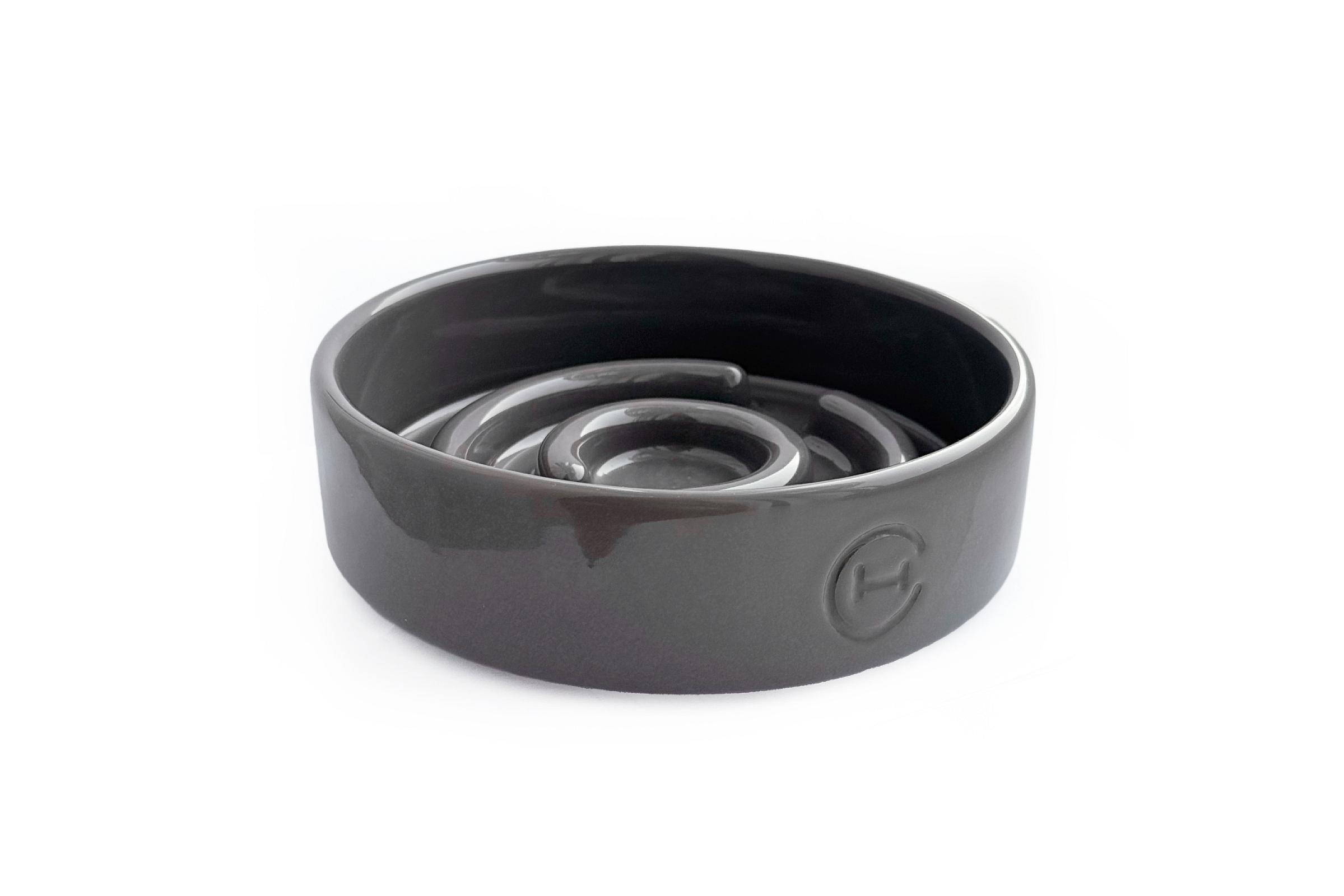 Керамічна миска для повільного годування для собак Graphite Ceramic Slow Feeder