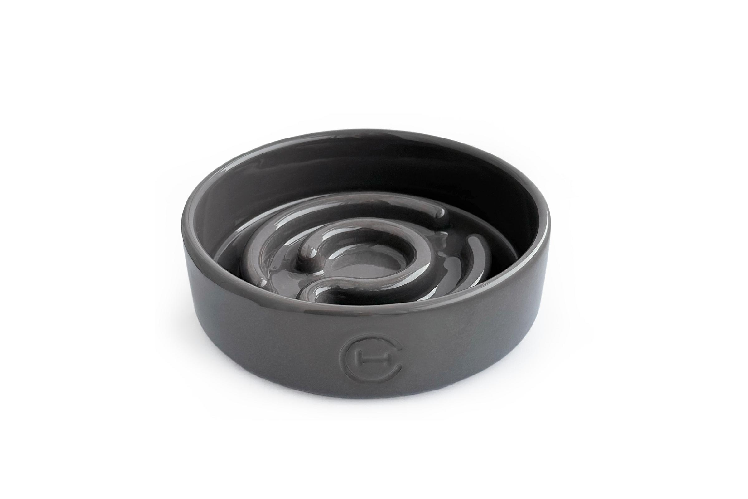 Керамічна миска для повільного годування для собак Graphite Ceramic Slow Feeder