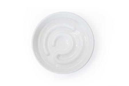 Керамічна миска для повільного годування для собак White Ceramic Slow Feeder