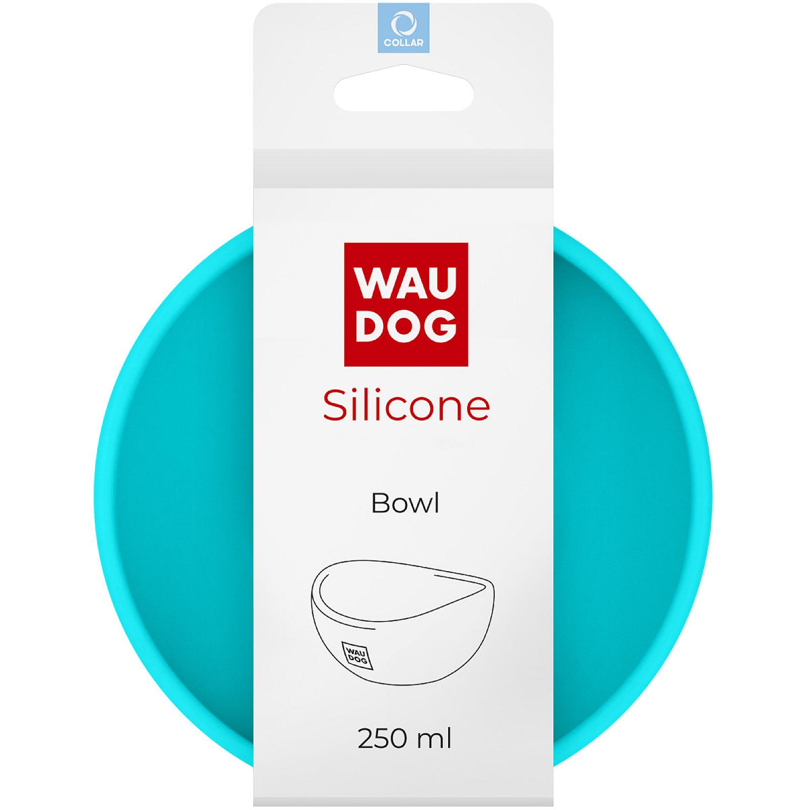 Миска WAUDOG Silicone, 250 мл, блакитна