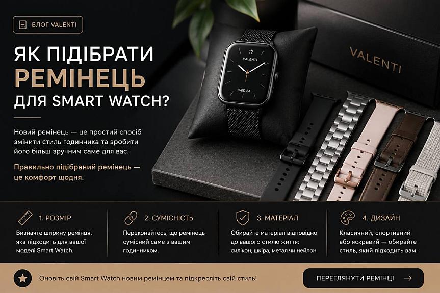 Як правильно підібрати ремінець для Smart Watch?