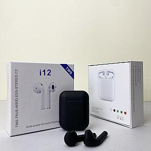 Бездротові навушники TWS i12 (Чорний)