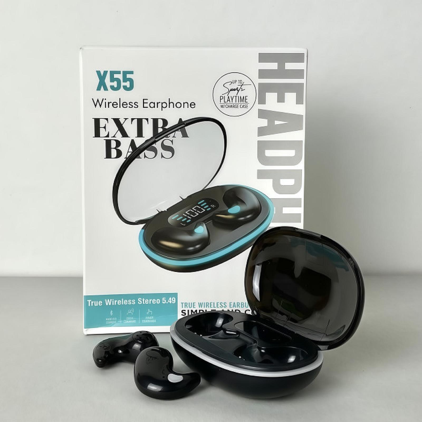 Бездротові навушники X55 series, Extra Bass, Smart Case (Чорний)