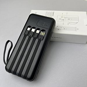 Power Bank Super з кабелем USB+Micro+Type-C+Lightning (20000mAh)