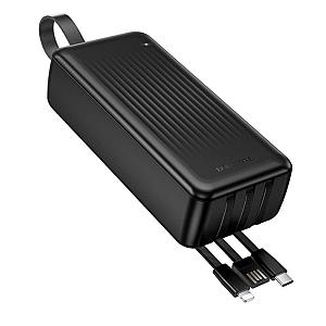 Power Bank Borofone BJ79B з кабелем USB+Type-C+Lightning (30000mAh) Чорний