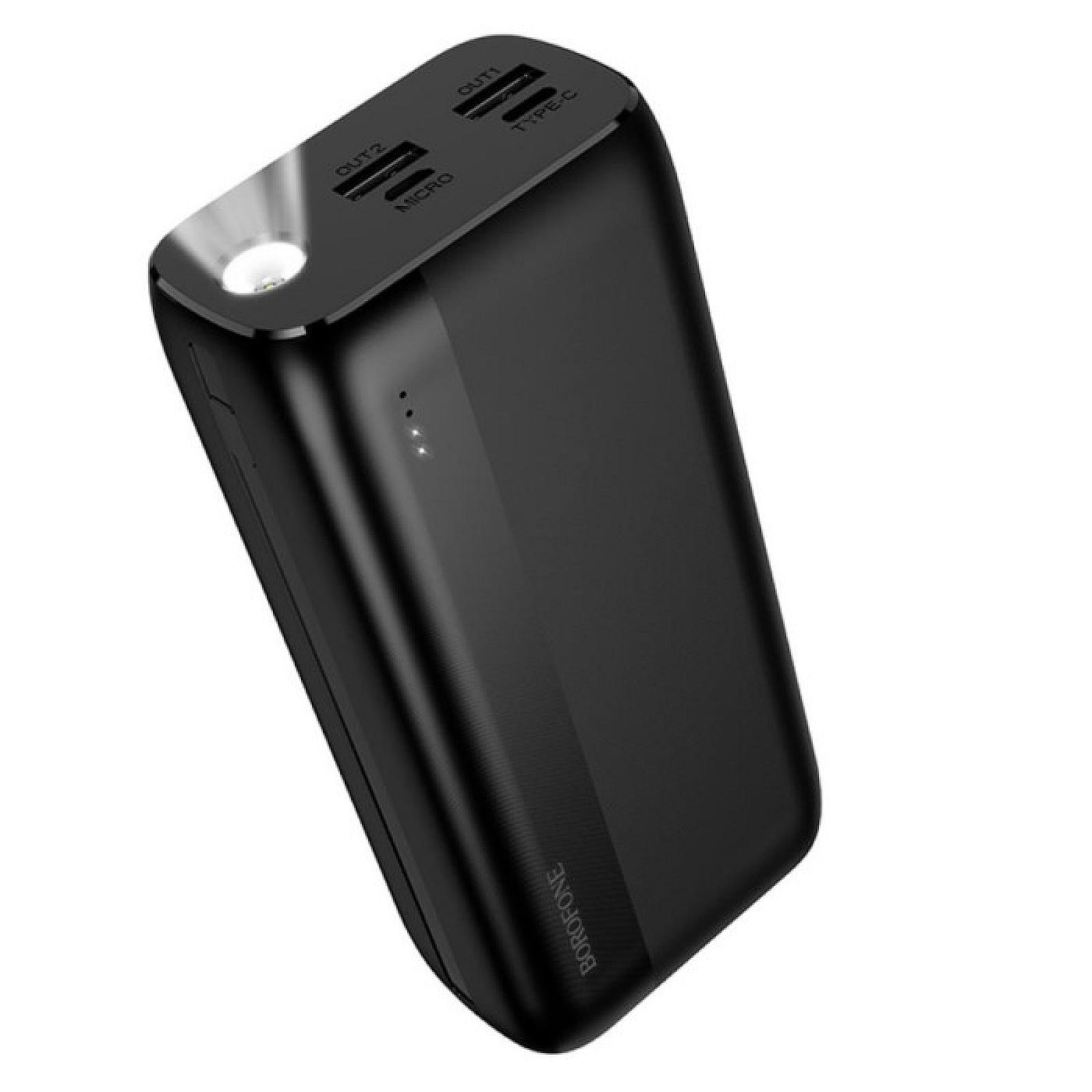 Power Bank Borofone BJ86A з ліхтариком (30000mAh) Чорний