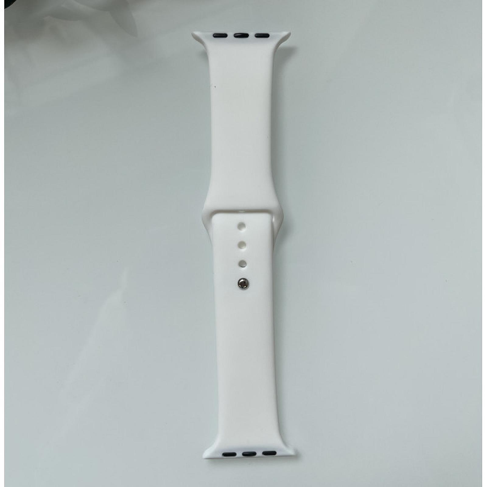 Силіконовий ремінець для розумного годинника Smart Watch 42/44 (Білий)
