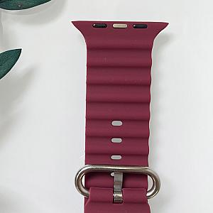 Силіконовий ремінець для Smart Watch Ocean Band 42/44/45/49 (Бордовий)
