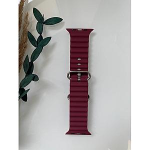 Силіконовий ремінець для Smart Watch Ocean Band 42/44/45/49 (Бордовий)