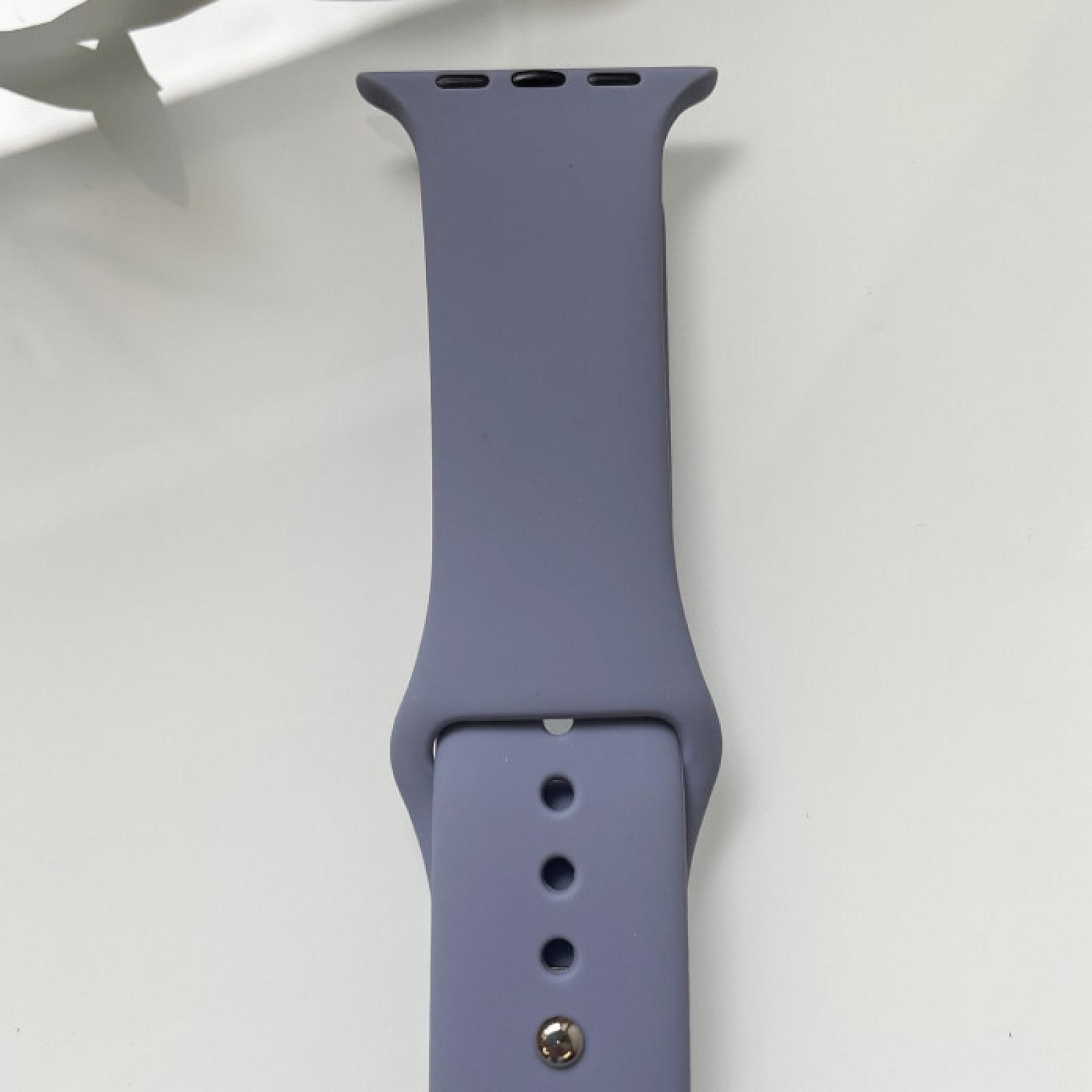 Силіконовий ремінець для розумного годинника Smart Watch 38/40 (Сіро-бузковий)