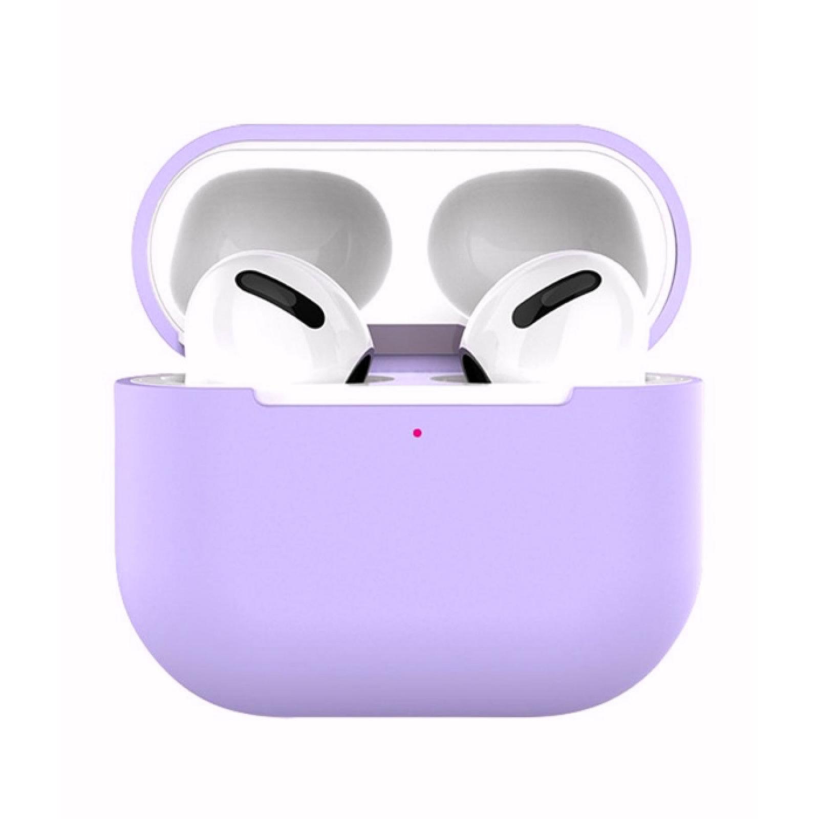 Силіконовий чохол для навушників pods 3 (Бузковий)