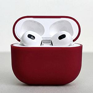 Силіконовий чохол для навушників pods 4 (Бордовий)