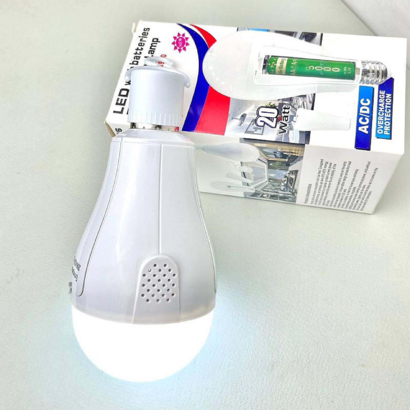 Світлодіодна лампа LED FAT-3920 E27 20W з 2 акумуляторами