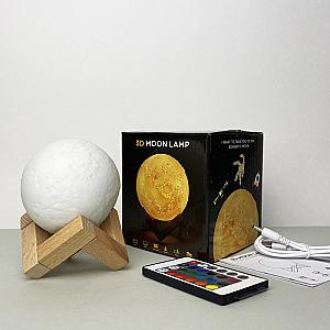 Світильник настільний Місяць 3D RGB 8 см + пульт