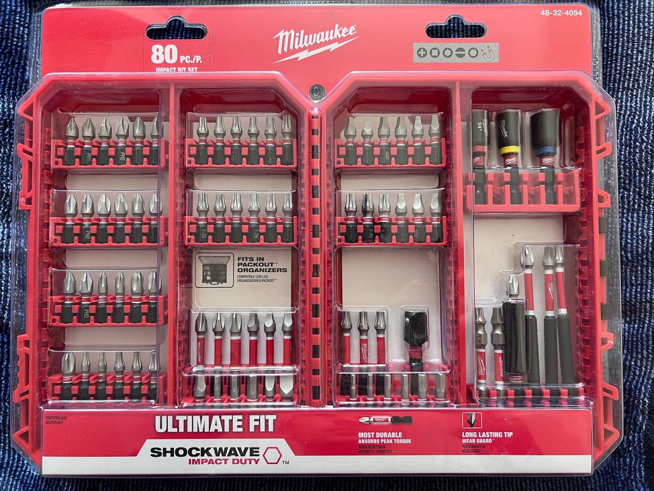 Набор бит Milwaukee Shockwave Impact Duty 80PC (48-32-4094)