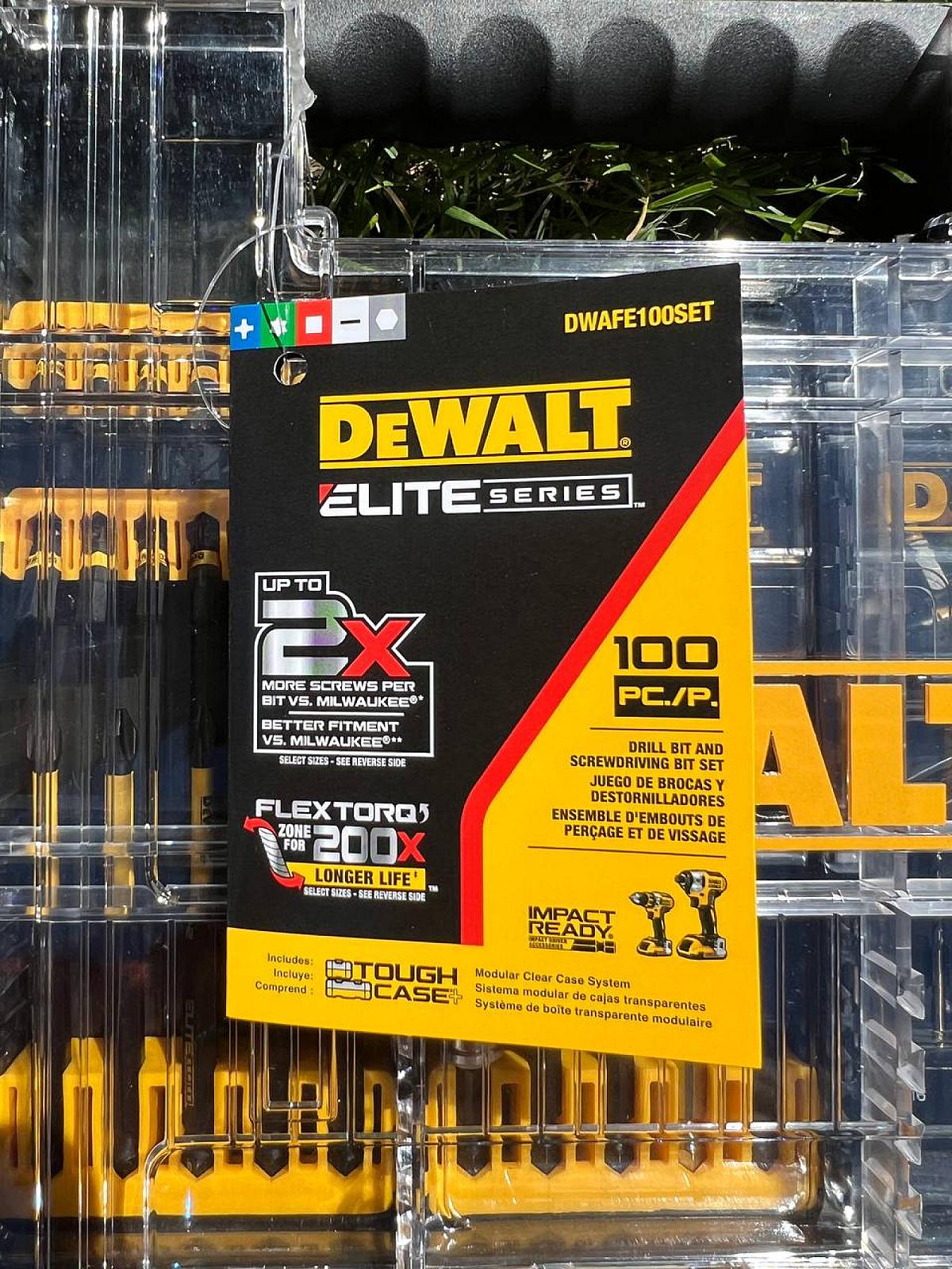 Набір свердел і біт для свердління та загвинчування DWAFE100SET DEWALT ELITE SERIES