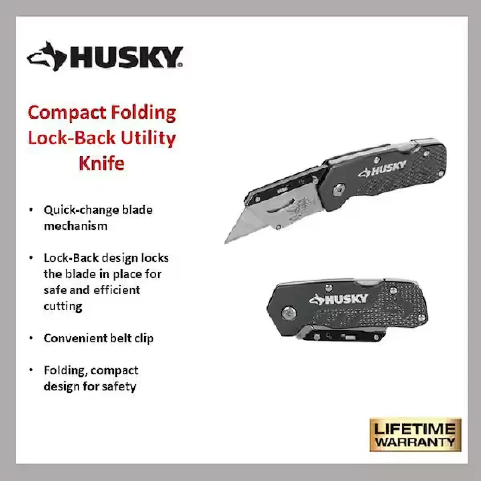 Складаний ніж зі змінними лезами Husky 1010314968